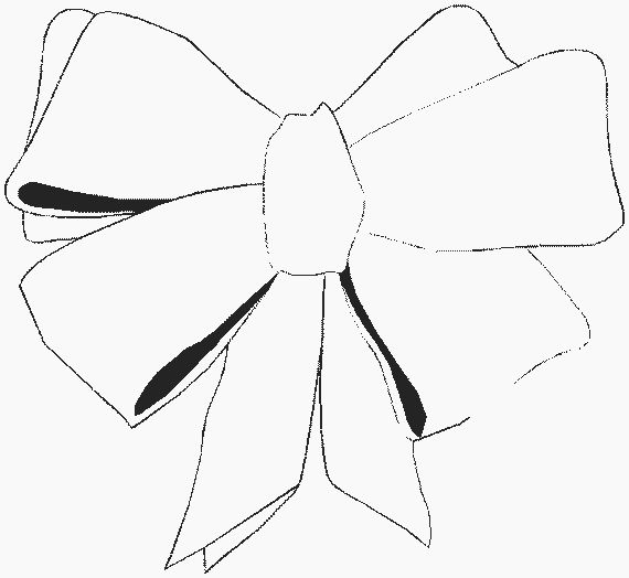 Christmas Coloring Pages -- Bow